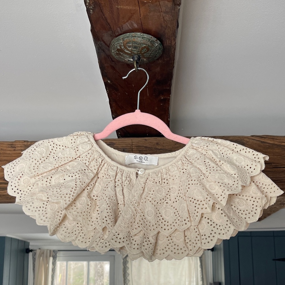 Sea New York Cream Eyelet Collar
